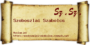 Szoboszlai Szabolcs névjegykártya